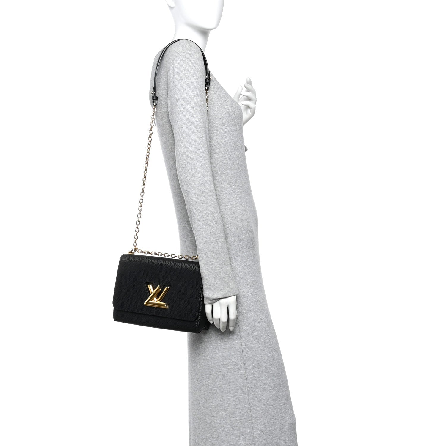 Louis Vuitton Epi Twist Shoulder Bag MM  Black