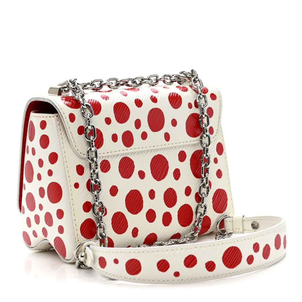 Louis Vuitton LV X YK Epi Infinity Dots Twist Shoulder Bag PM White Red
