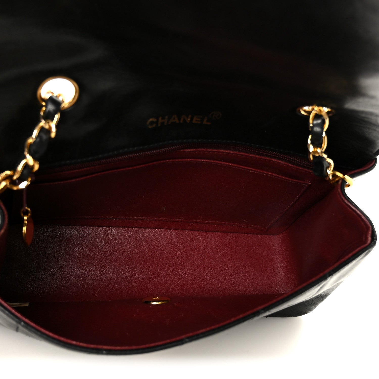 Chanel Lambskin Quilted Small Single Flap Black