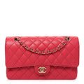 Chanel Caviar Quilted Medium Double Flap Pink