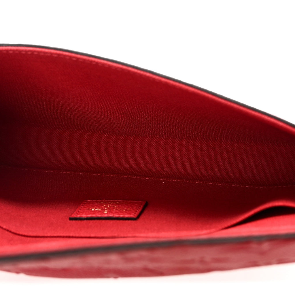 Louis Vuitton Empreinte Pochette Felicie Chain Wallet Scarlet