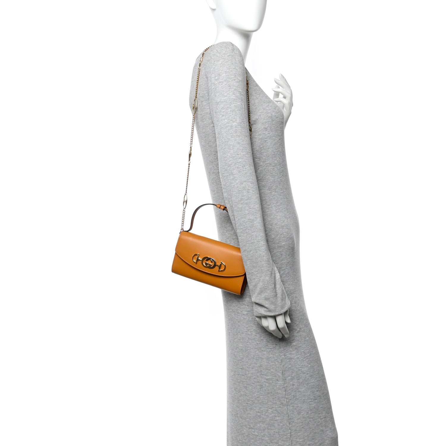 Gucci Shibuya Calfskin Mini Zumi Shoulder Bag Sun Oil