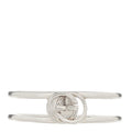 Gucci Sterling Silver 6mm Interlocking G Open Band Ring 60 9.25