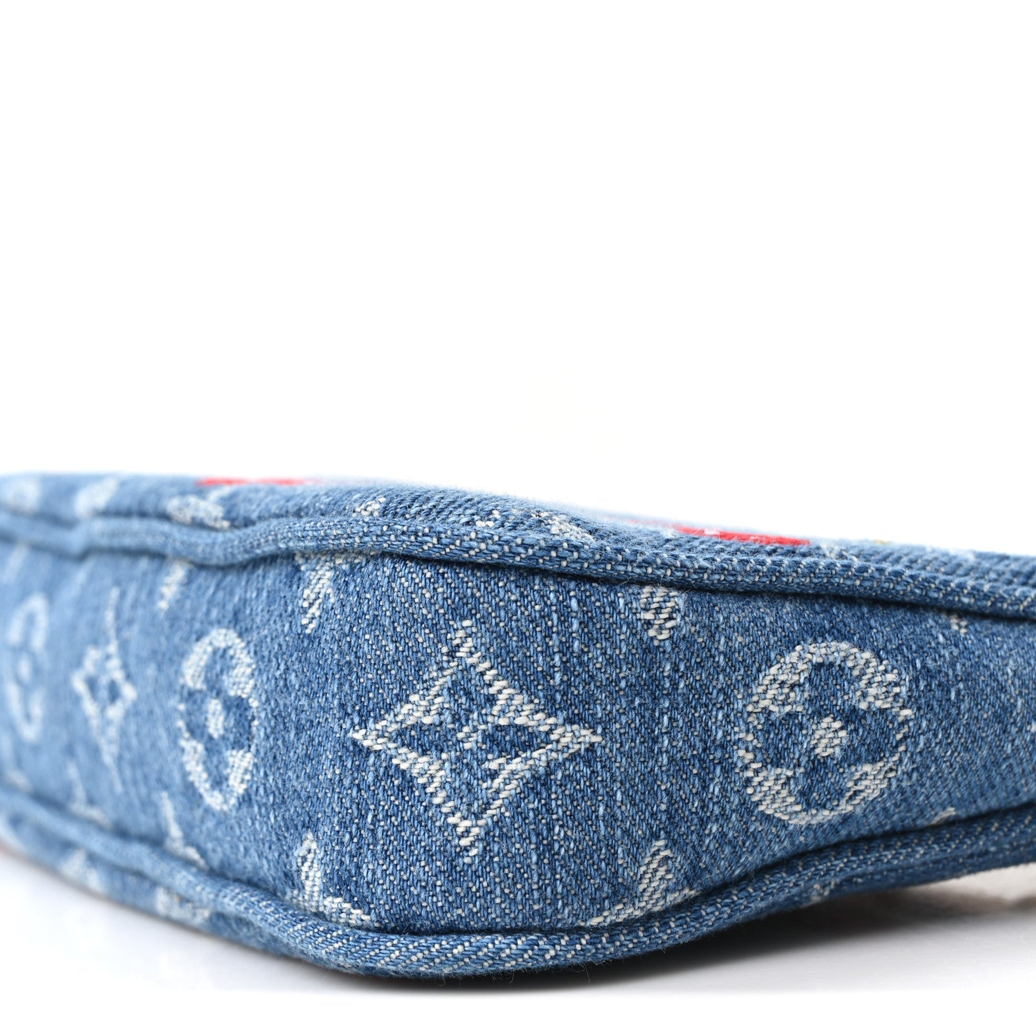 Louis Vuitton LV X TM Monogram Denim Cerises Pochette Accessories Blue