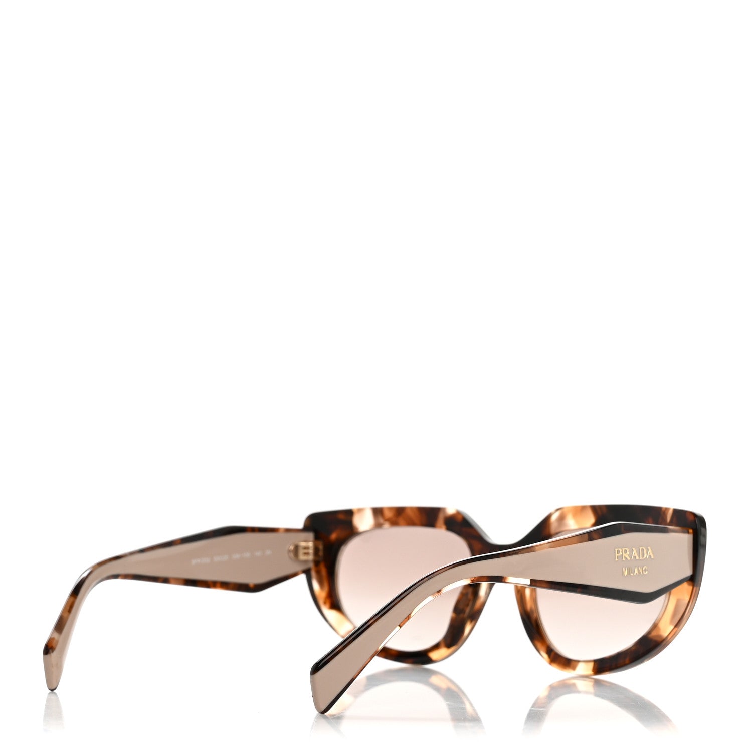 Prada Acetate Sunglasses SPR D02 Tortoise Dark Brown