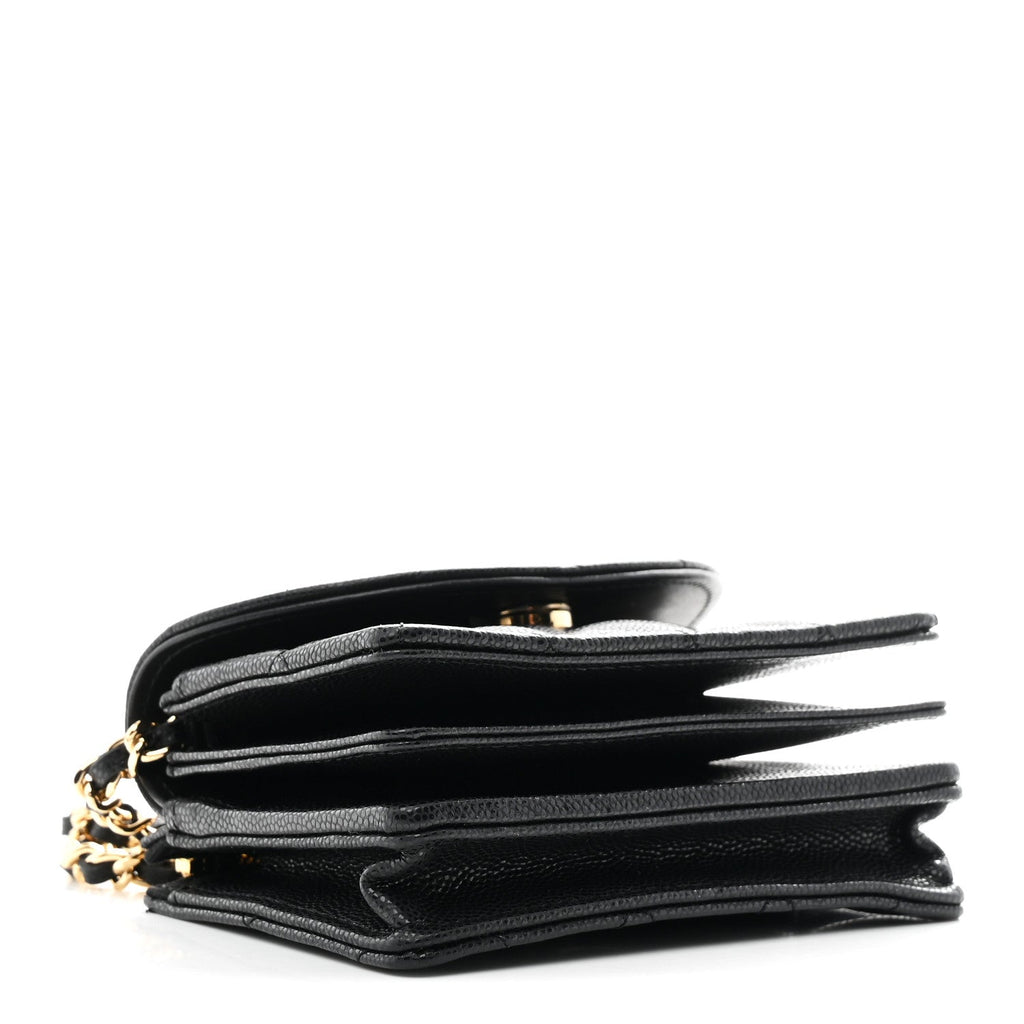 Chanel Caviar Quilted Clutch With Chain Black