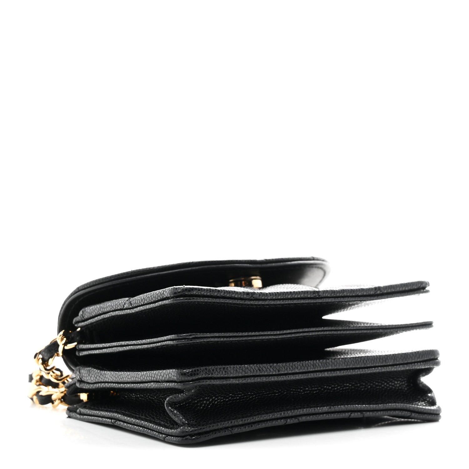 Chanel Caviar Quilted Clutch With Chain Black