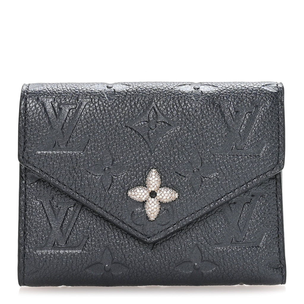 Louis Vuitton Empreinte Monogram Flower Victorine Wallet Navy Blue