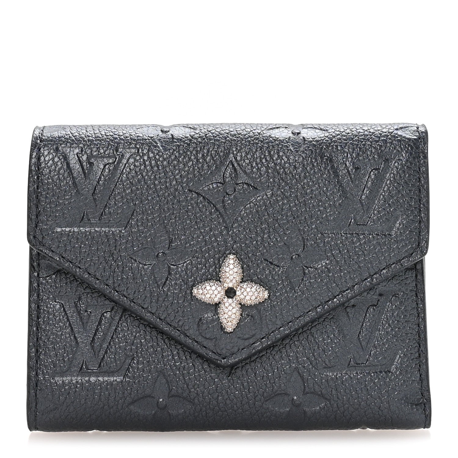 Louis Vuitton Empreinte Monogram Flower Victorine Wallet Navy Blue