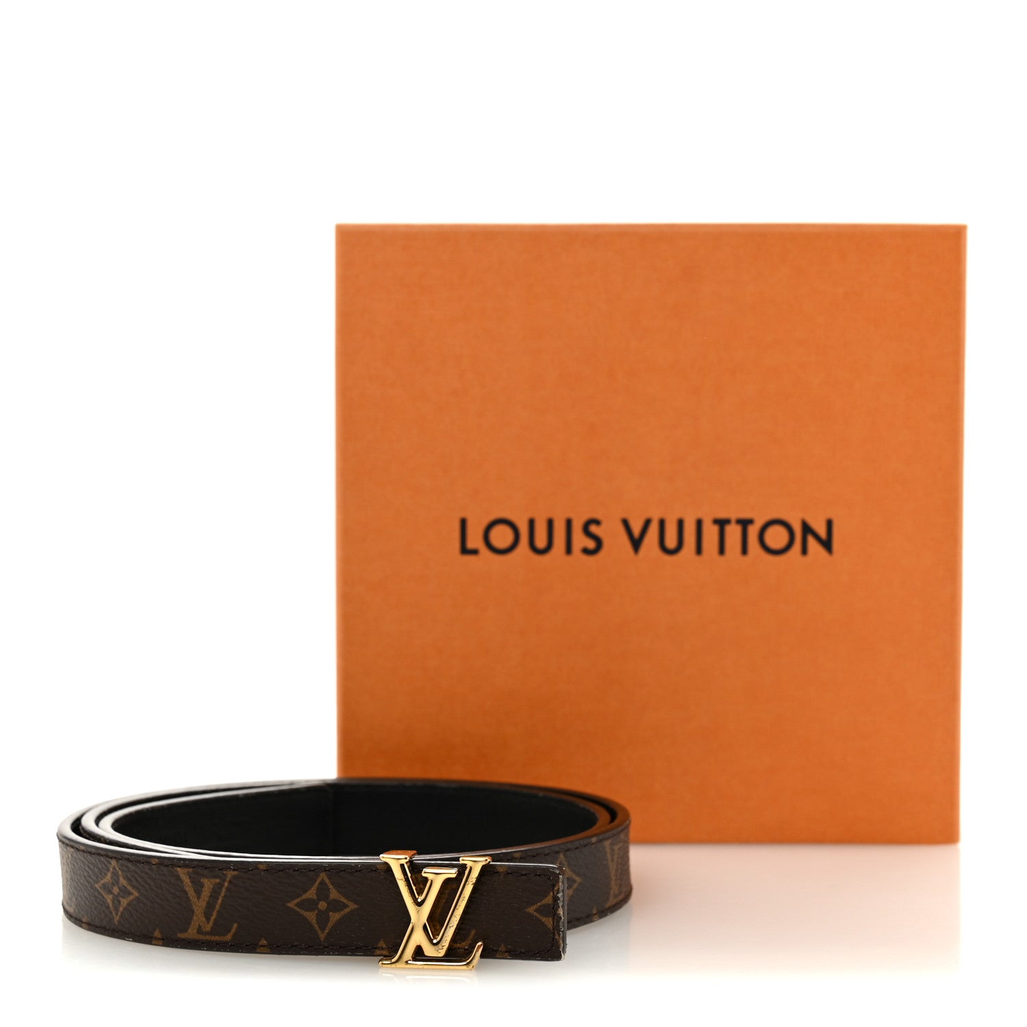 Louis Vuitton Calfskin Monogram 20mm LV Iconic Reversible Belt 85 34 Black