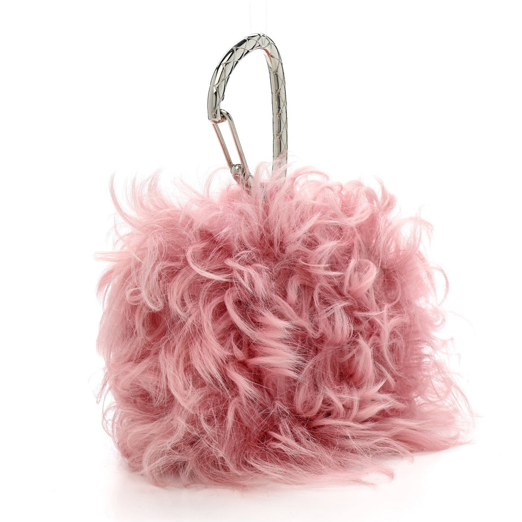 Chanel Shearling Lambskin CC Hook Card Holder Pink