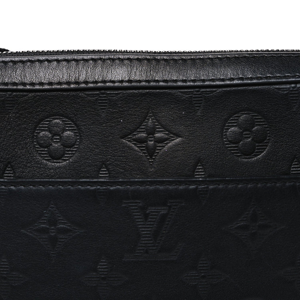 Louis Vuitton Calfskin Monogram Shadow Duo Messenger Black