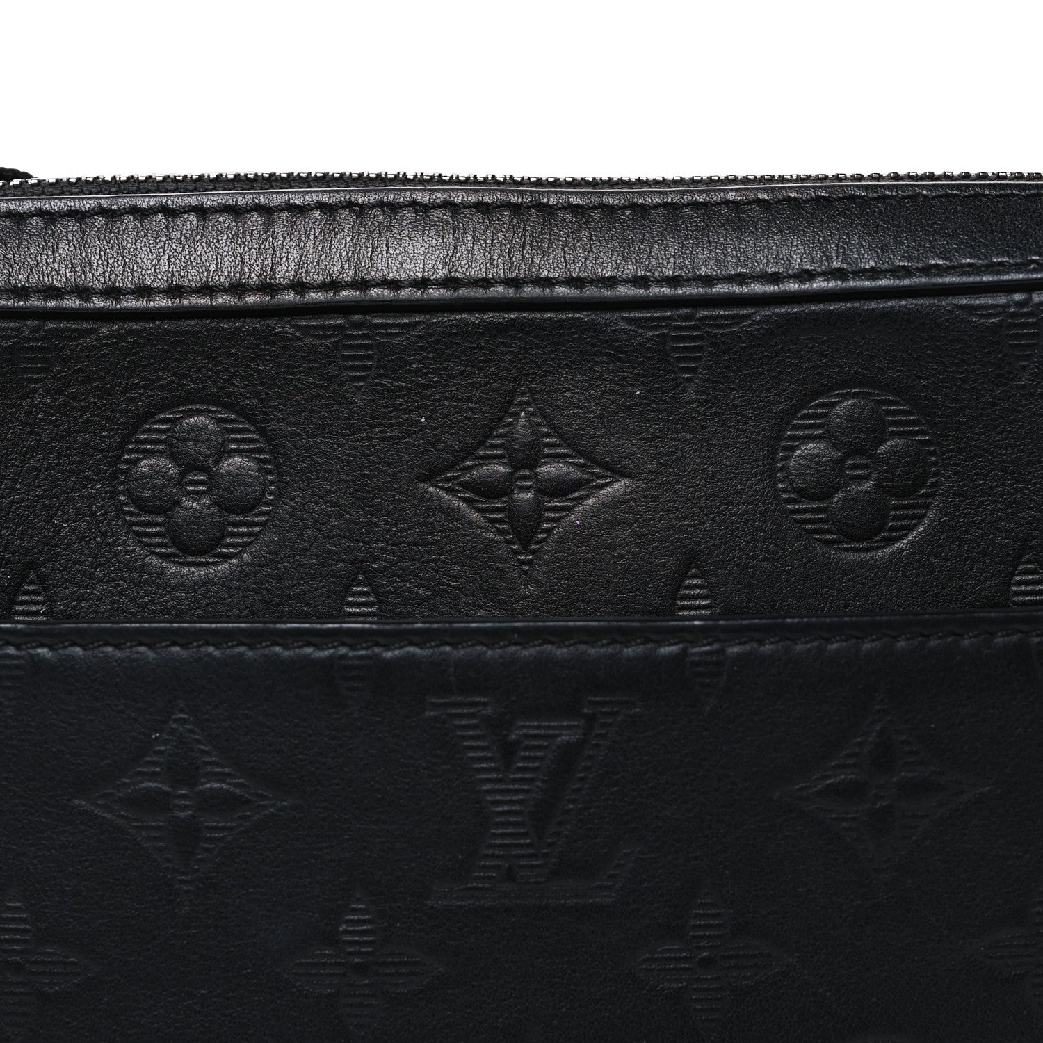 Louis Vuitton Calfskin Monogram Shadow Duo Messenger Black