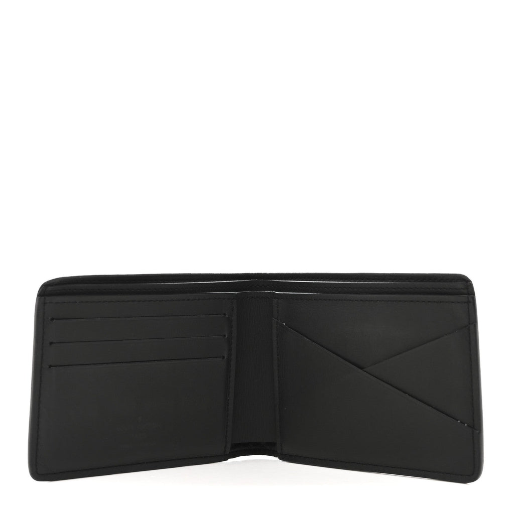 Louis Vuitton Calfskin Monogram Shadow Multiple Wallet Black