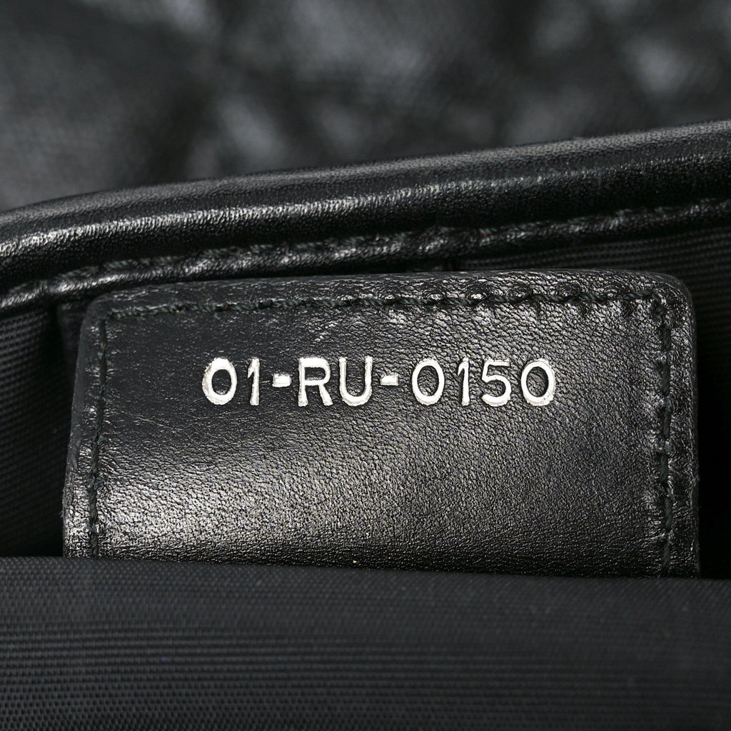 Christian Dior Coated Canvas Cannage Small Panarea Tote Black