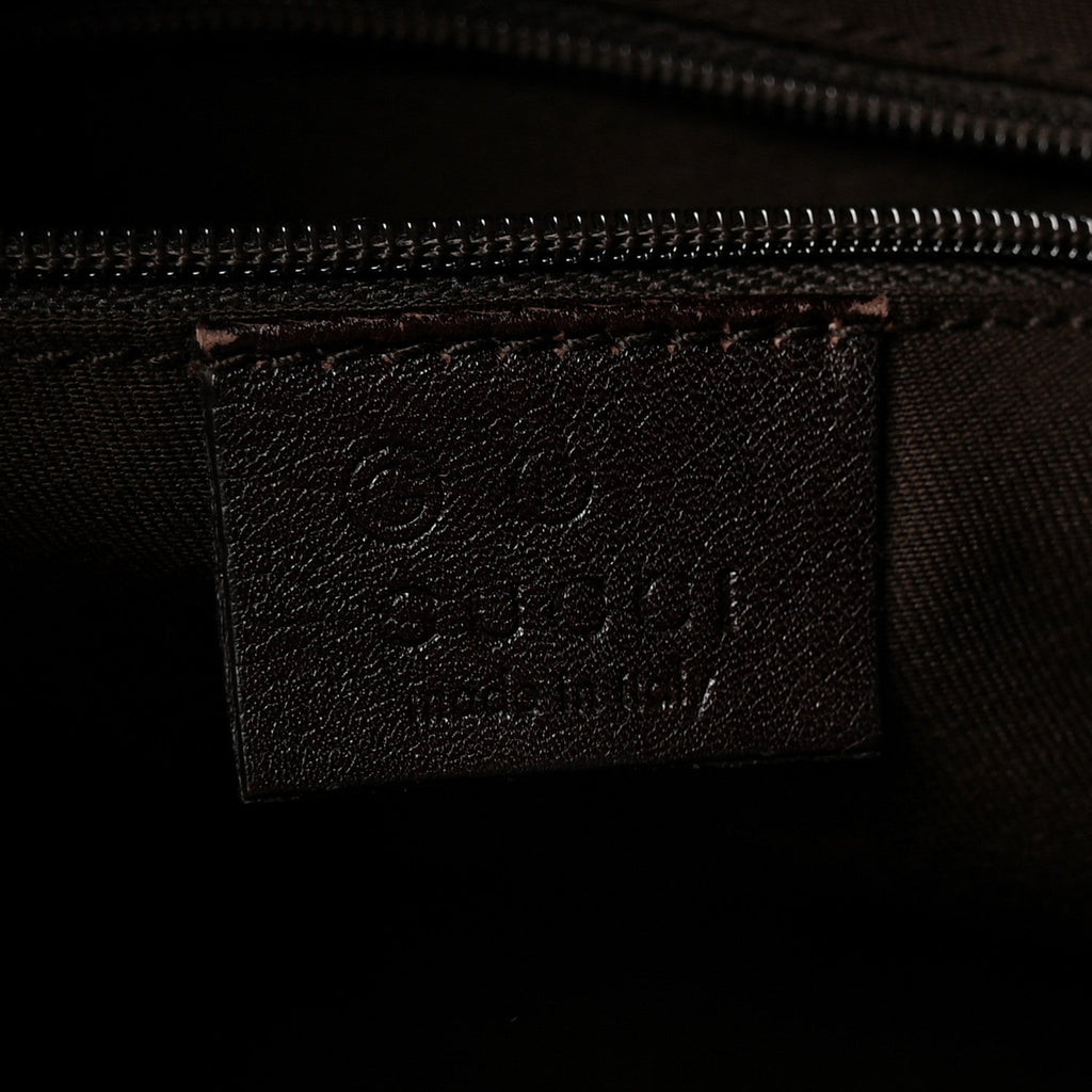Gucci Nylon Monogram Hobo Dark Brown