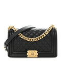 Chanel Caviar Quilted Medium Boy Flap Black