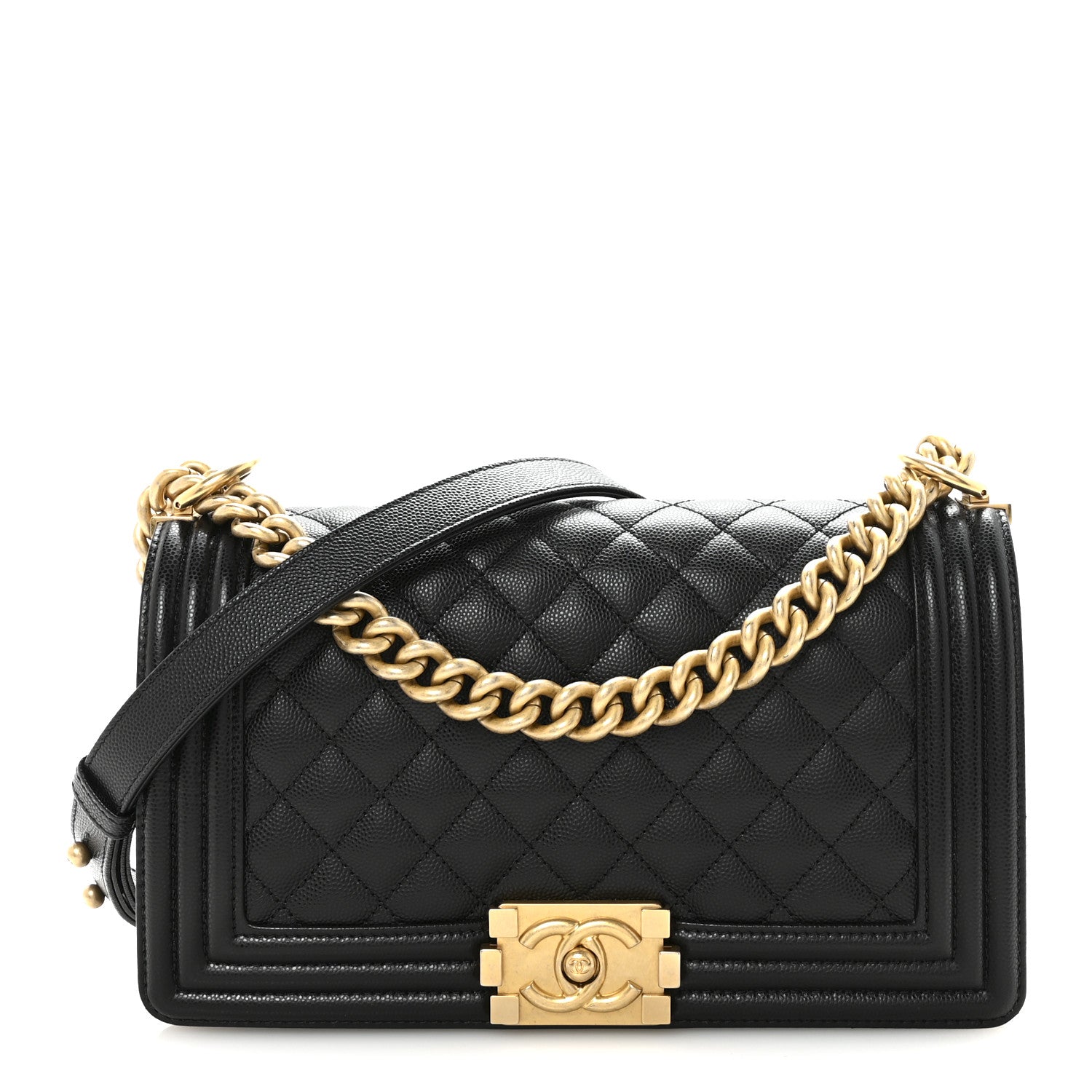 Chanel Caviar Quilted Medium Boy Flap Black