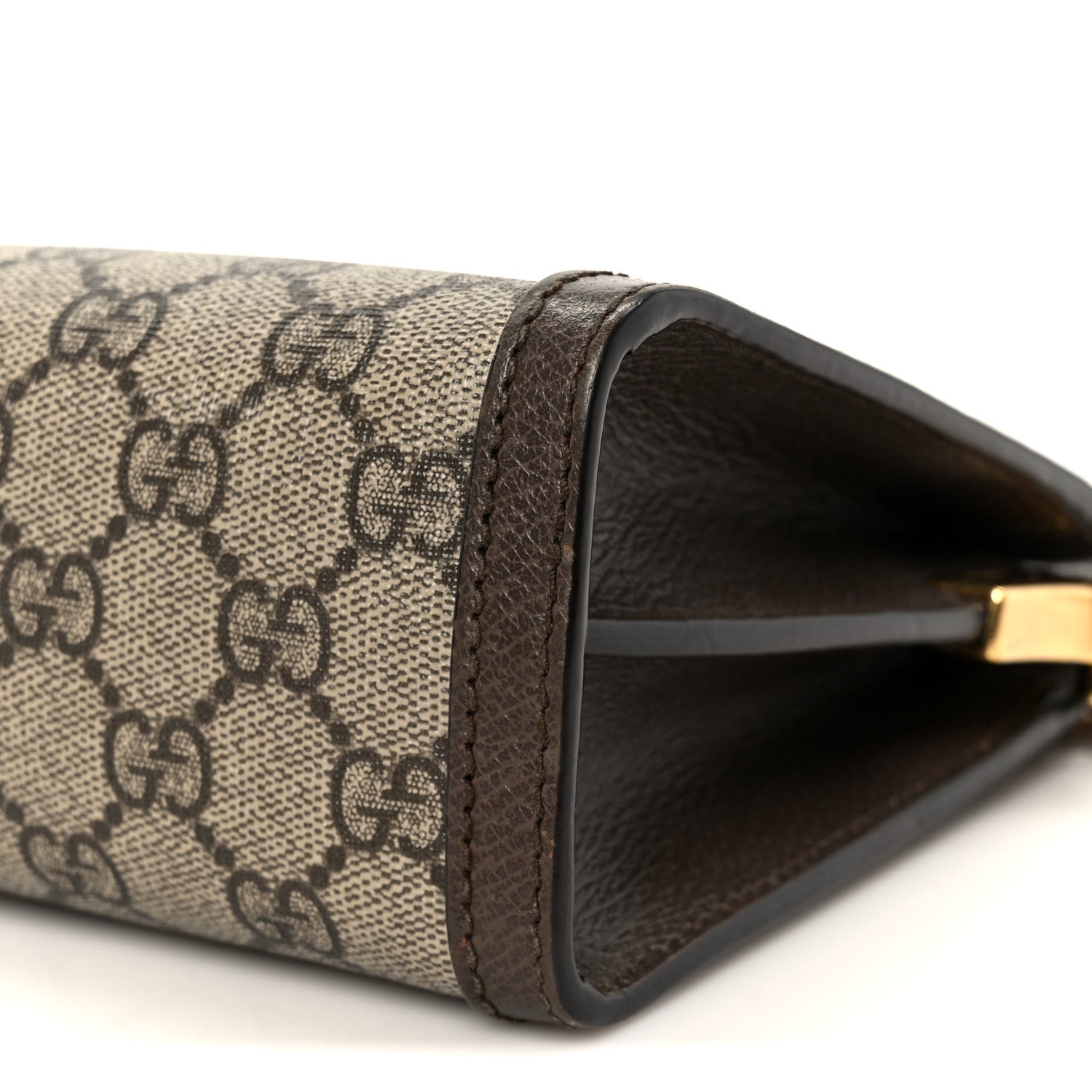 Gucci GG Supreme Monogram Web Small Ophidia Chain Shoulder Bag Brown