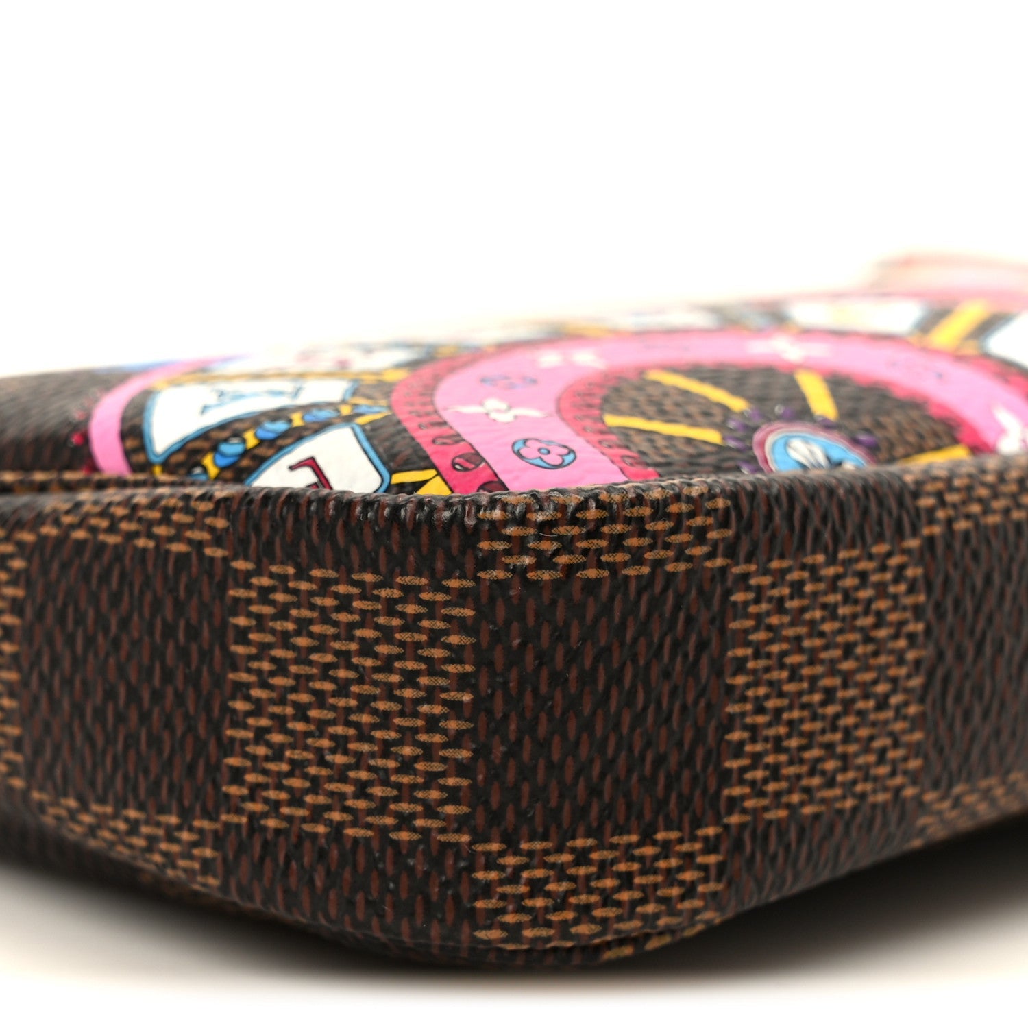 Louis Vuitton Damier Ebene 2020 Christmas Animation Big Wheel Mini Pochette Accessories Rose Ballerine
