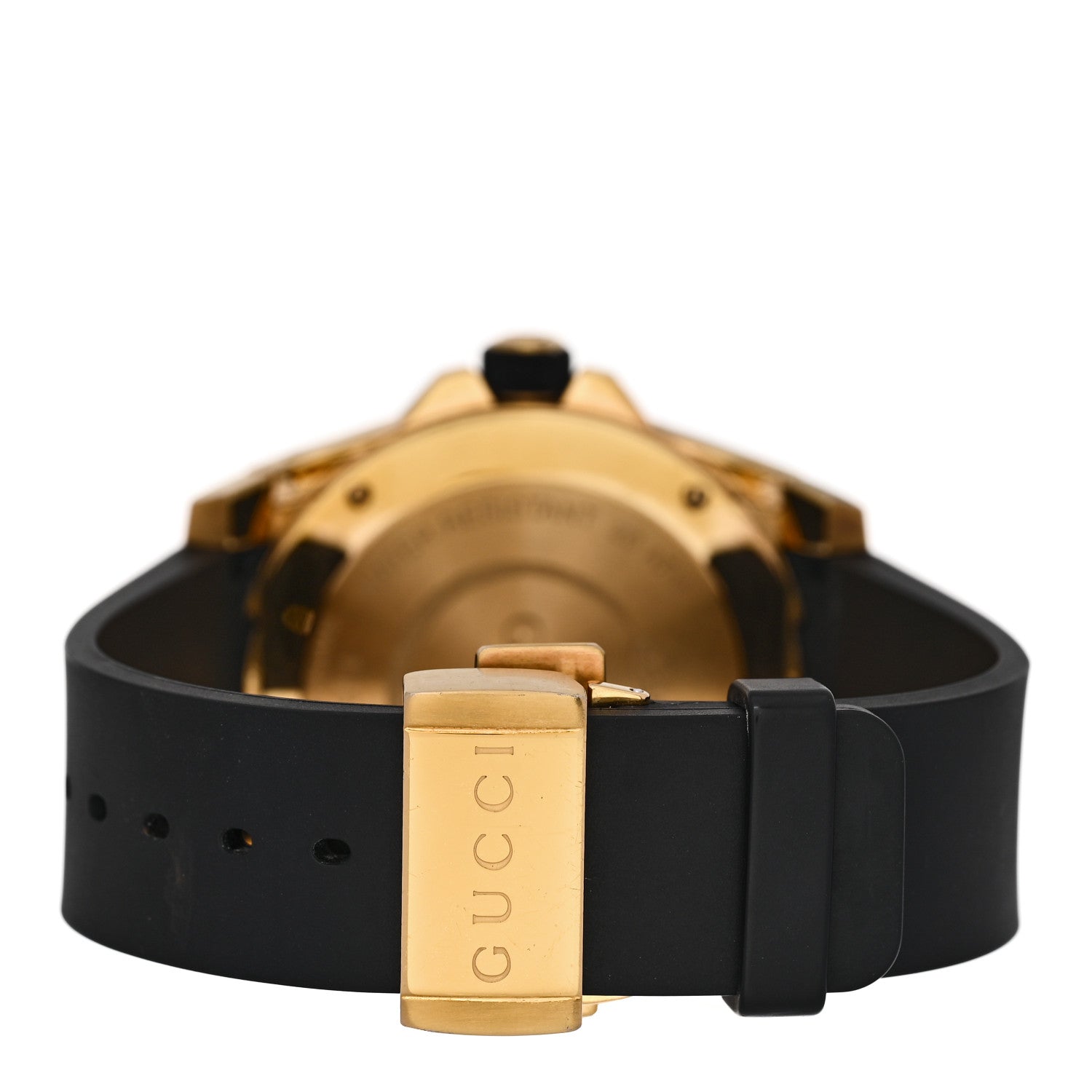 Gucci Stainless Steel Rubber 45mm Dive Snake Quartz Watch Black