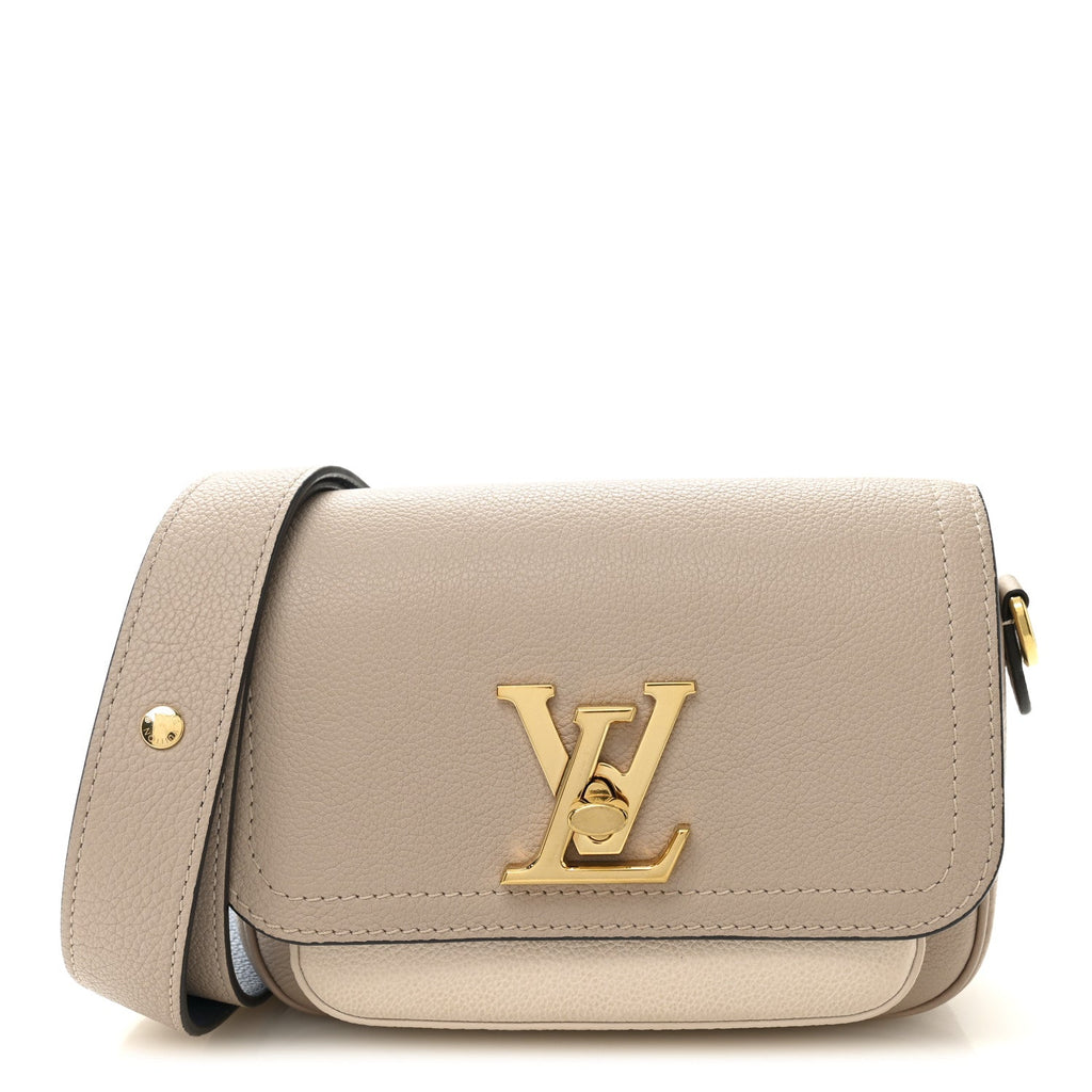 Louis Vuitton Grained Calfskin Lockme Tender Greige