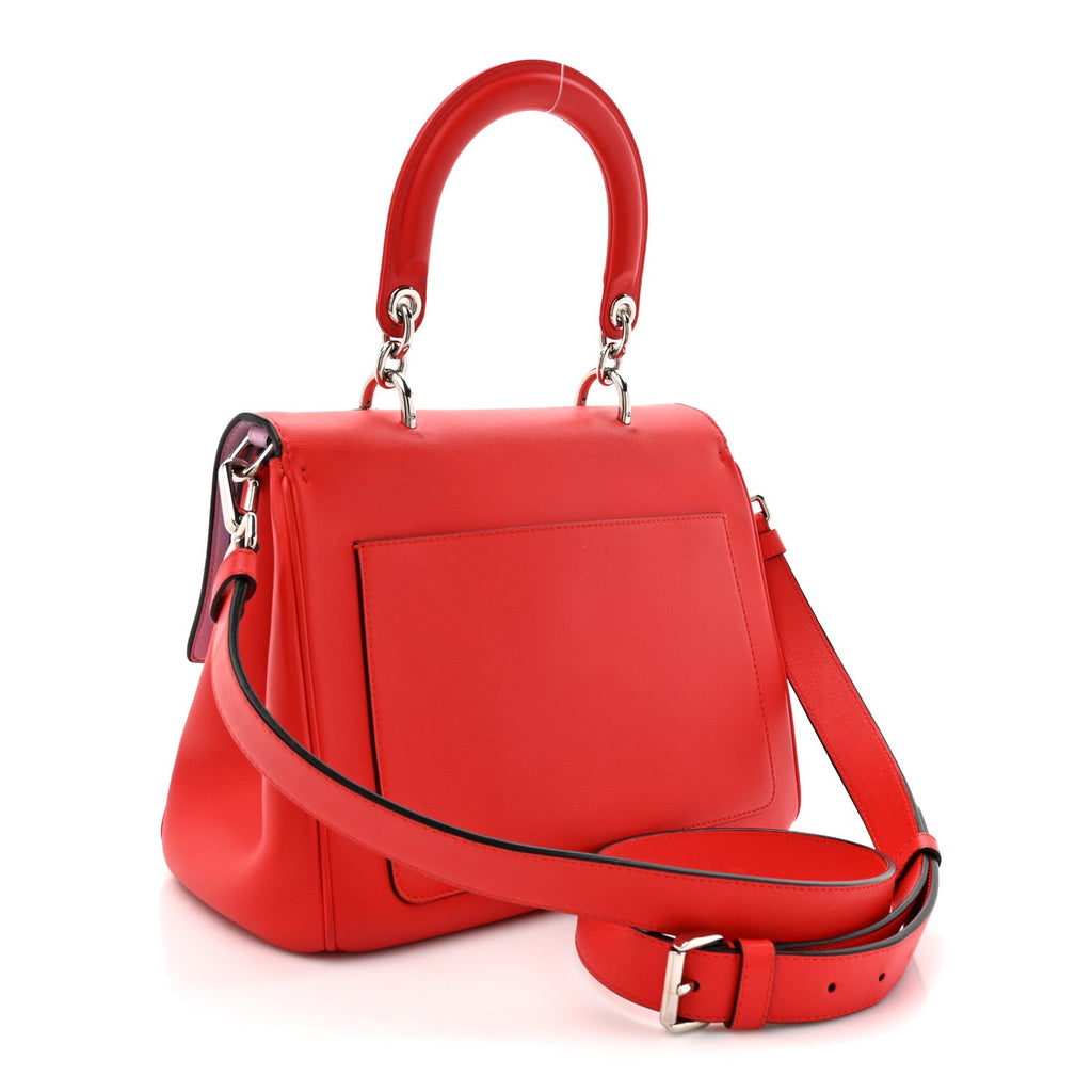 Christian Dior Calfskin Small Be Dior Flap Red