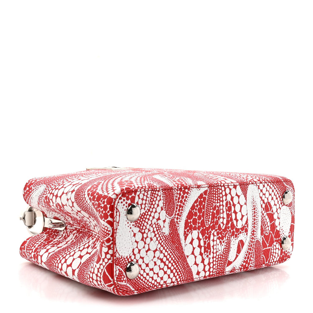 Louis Vuitton LV X YK Taurillon Psychedelic Flower Capucines BB Rouge