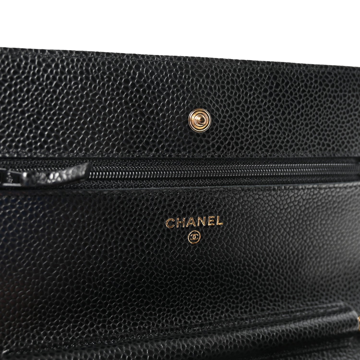 Chanel Caviar Quilted Wallet on Chain WOC Black