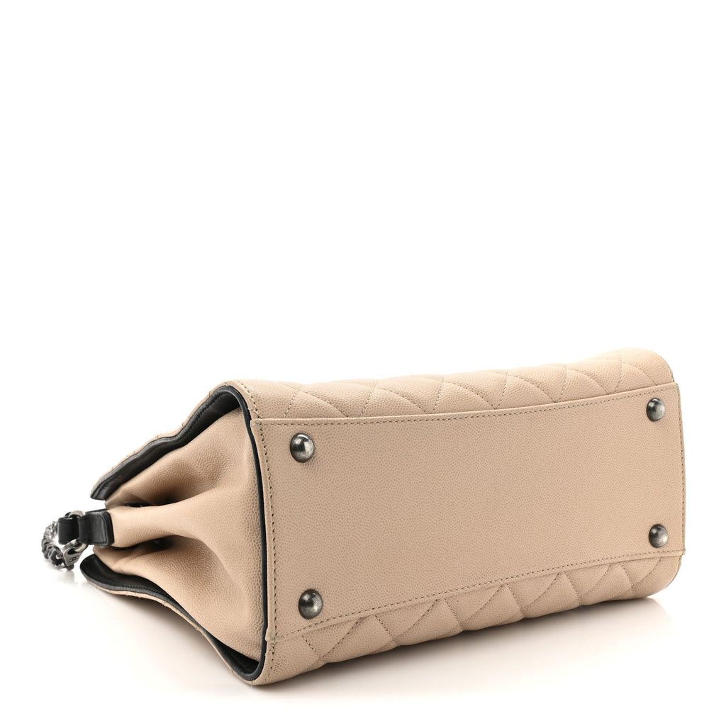 Chanel Caviar Quilted Medium CC Bucket Bag Beige