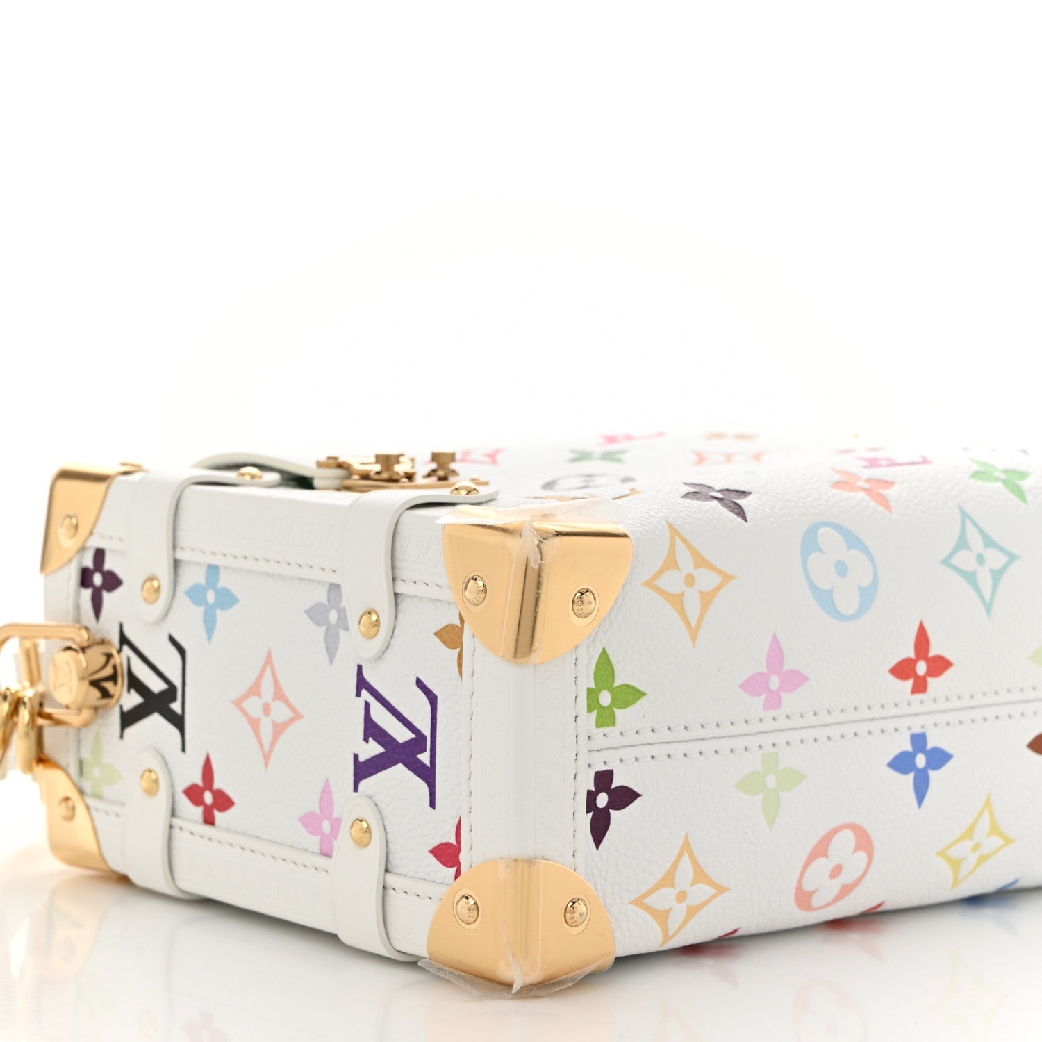 Louis Vuitton LV x TM Cowhide Monogram Multicolor Side Trunk MM White