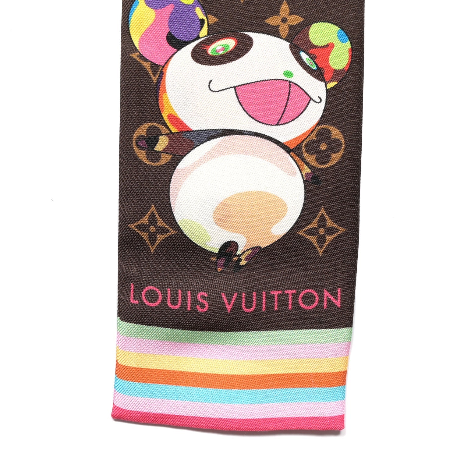 Louis Vuitton LV X TM Silk Monogram Superflat Character Bandeau Brown
