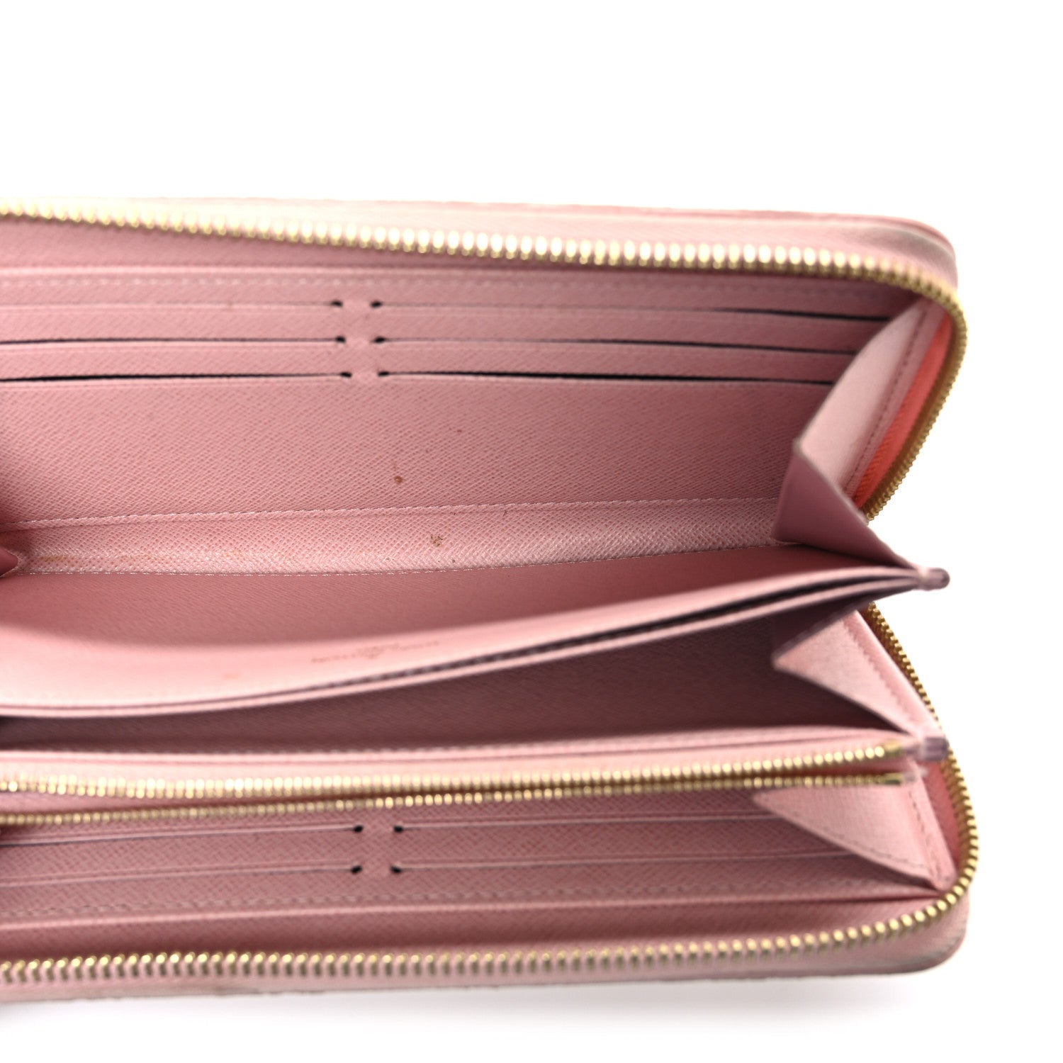 Louis Vuitton Damier Azur Zippy Wallet Rose Ballerine