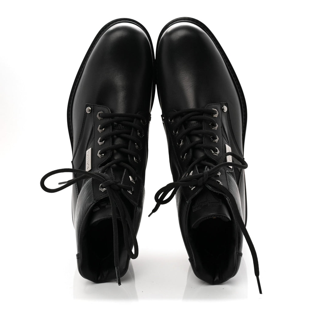 Louis Vuitton Calfskin Epi Oberkampf Ankle Boots 9.5 Black