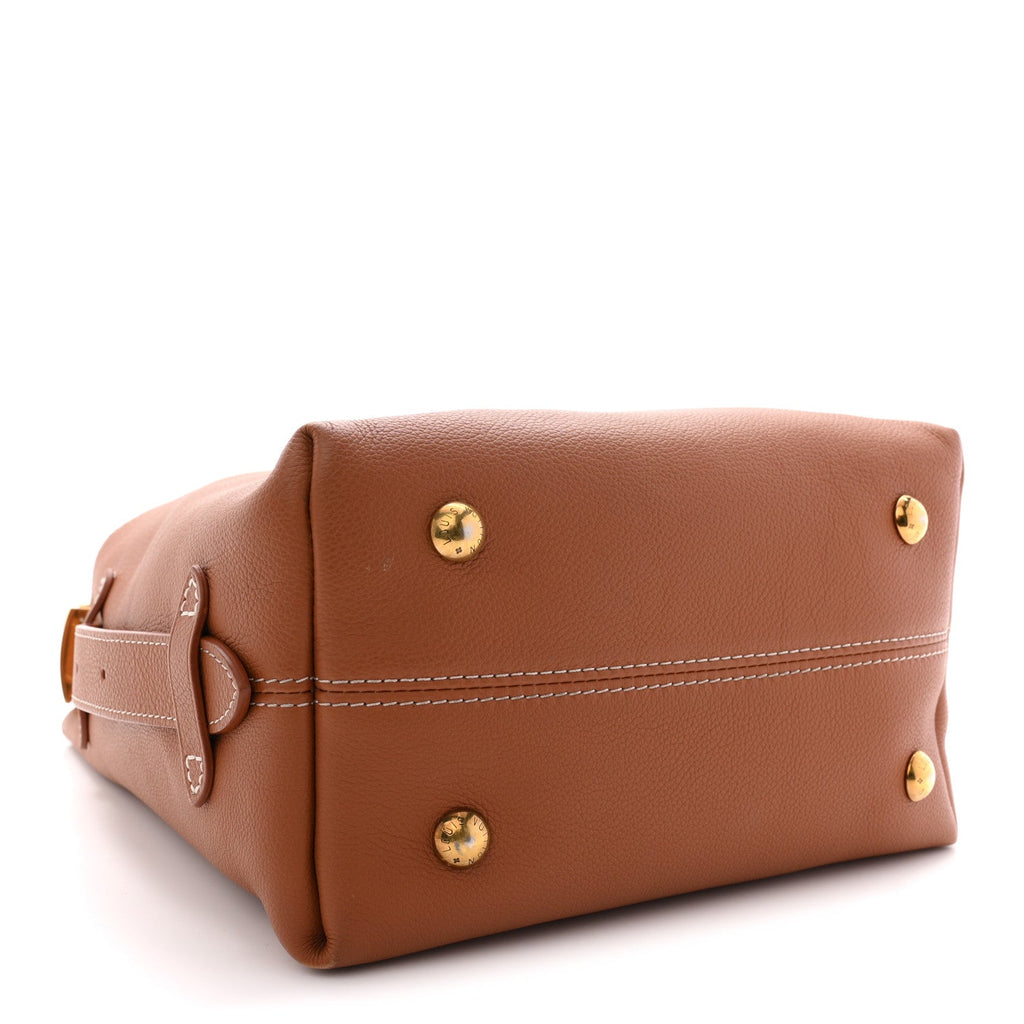 Louis Vuitton Grained Calfskin Low Key Hobo PM Cognac