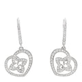 Louis Vuitton 18K White Gold Diamond Small Coeur Heart Drop Earrings