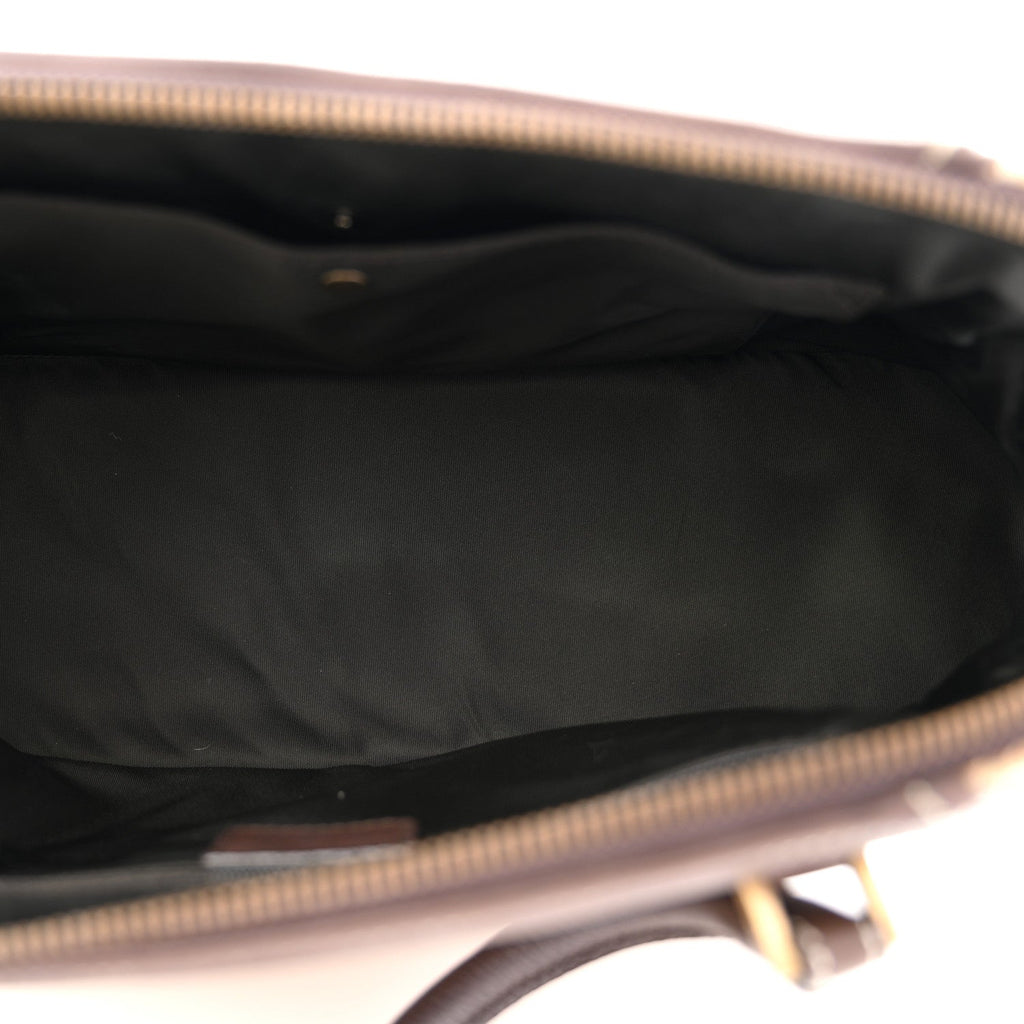 Christian Dior Pony Hair Calfskin Cadillac Tote Brown