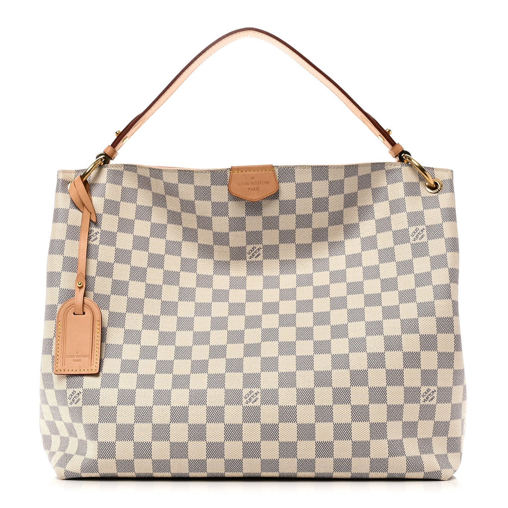 Louis Vuitton Damier Azur Graceful MM Rose Ballerine