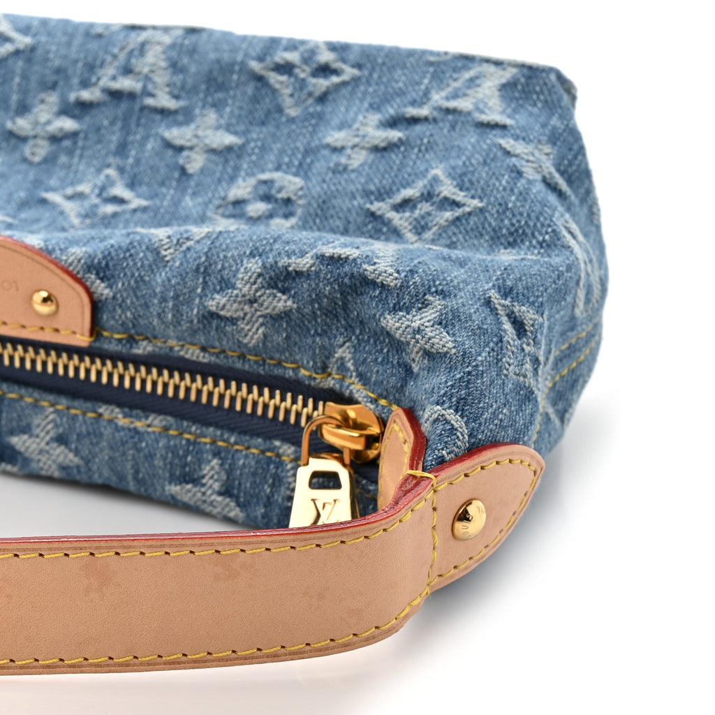 Louis Vuitton Monogram Denim Hills Pochette Blue