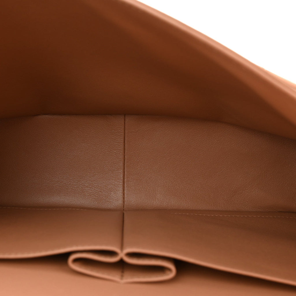 Chanel Patent Quilted Jumbo Double Flap Light Brown