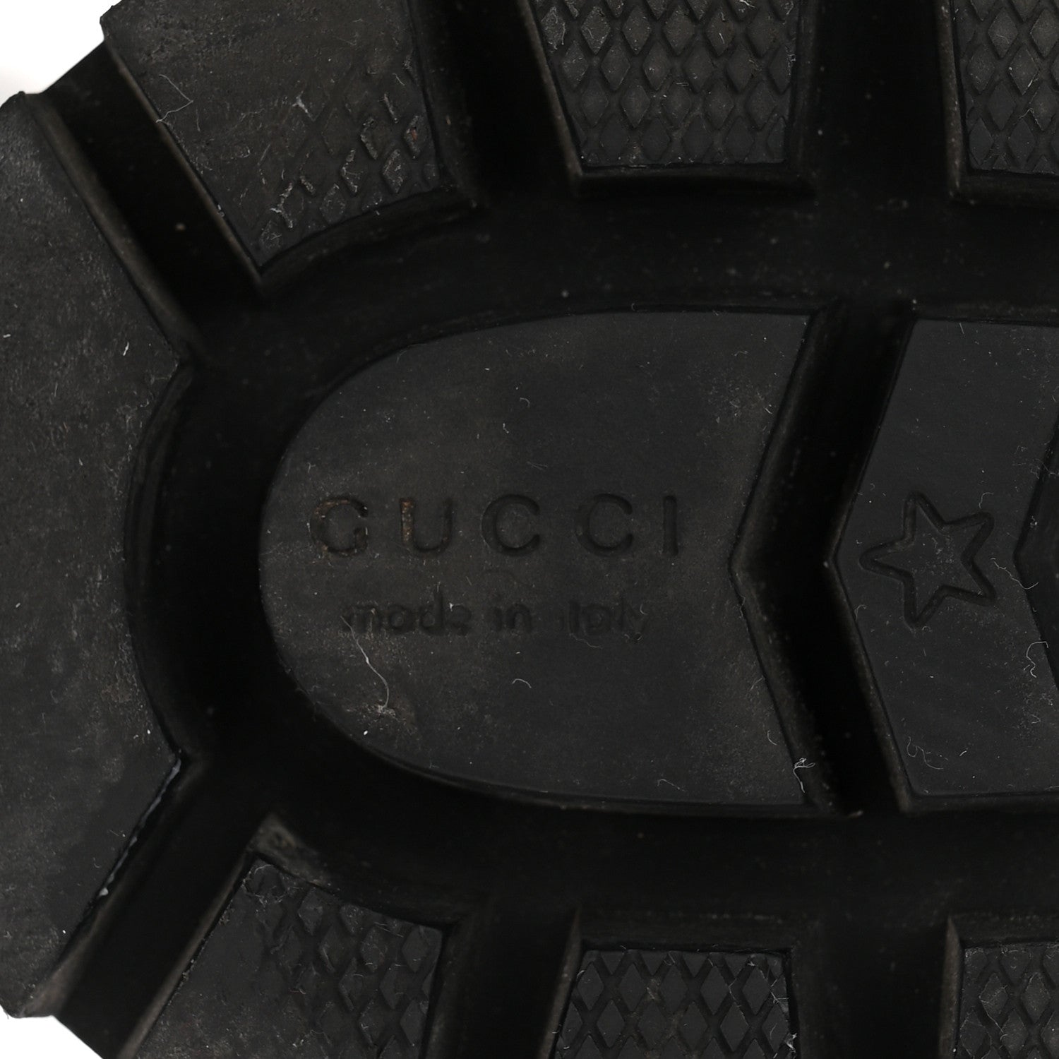 Gucci Nappa Frances GG Matelasse Platform Combat Boots 36 Black