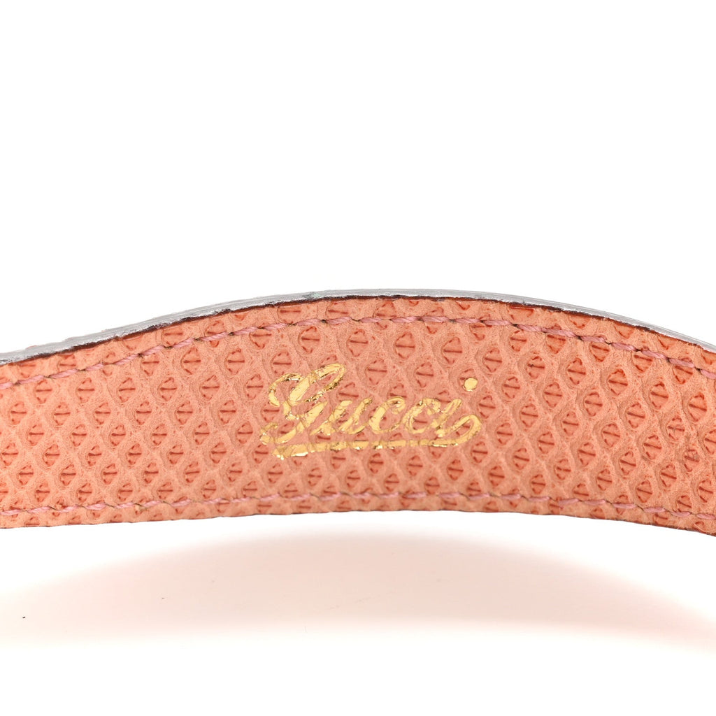 Gucci Metallic Monogram Lizard Jackie O Hobo Pink