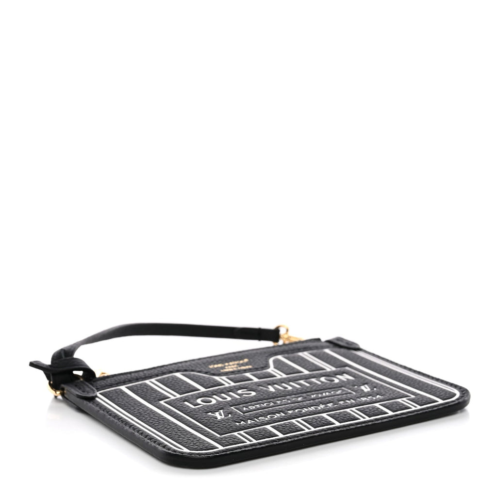 Louis Vuitton Calfskin Neverfull Inside Out BB Pochette Black