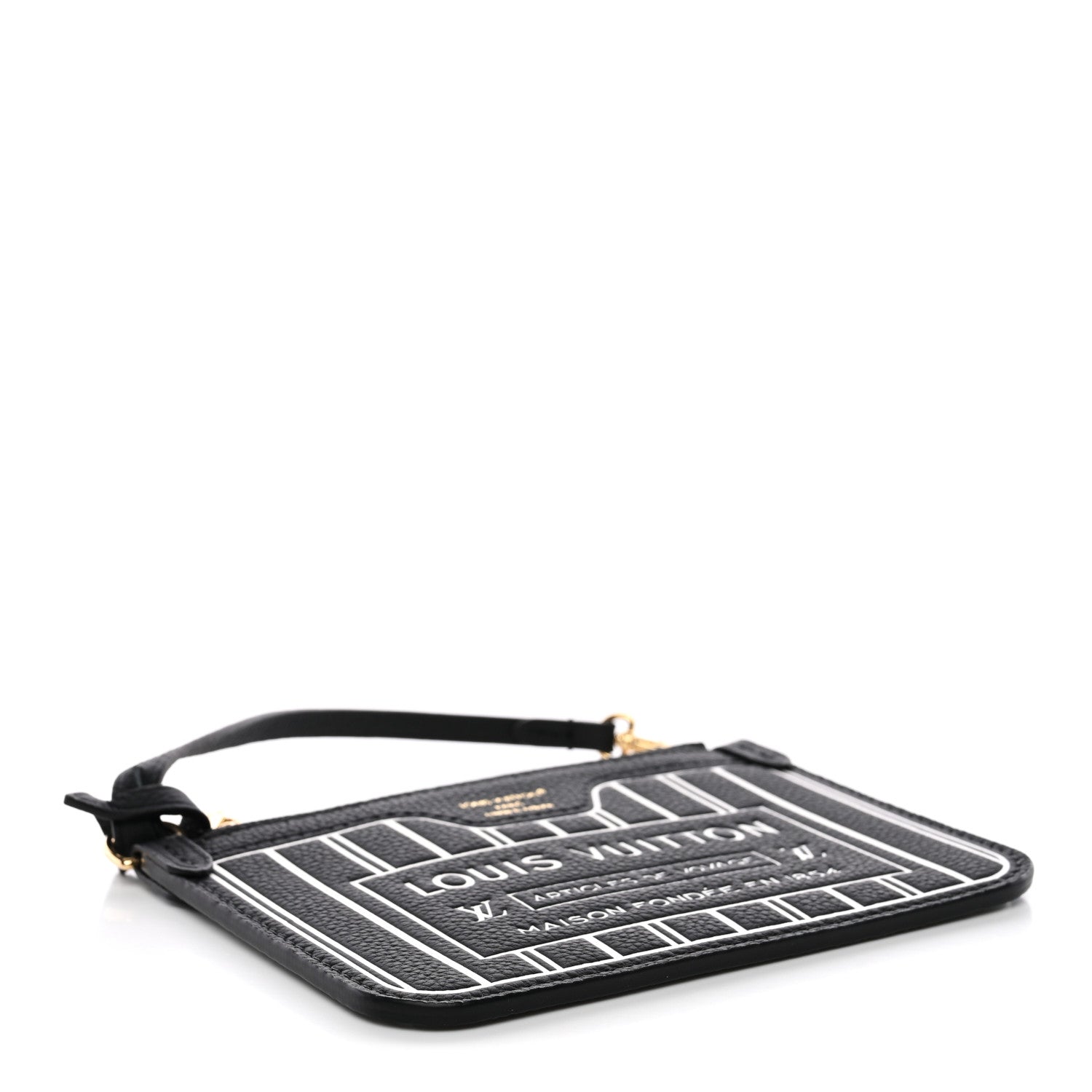 Louis Vuitton Calfskin Neverfull Inside Out BB Pochette Black