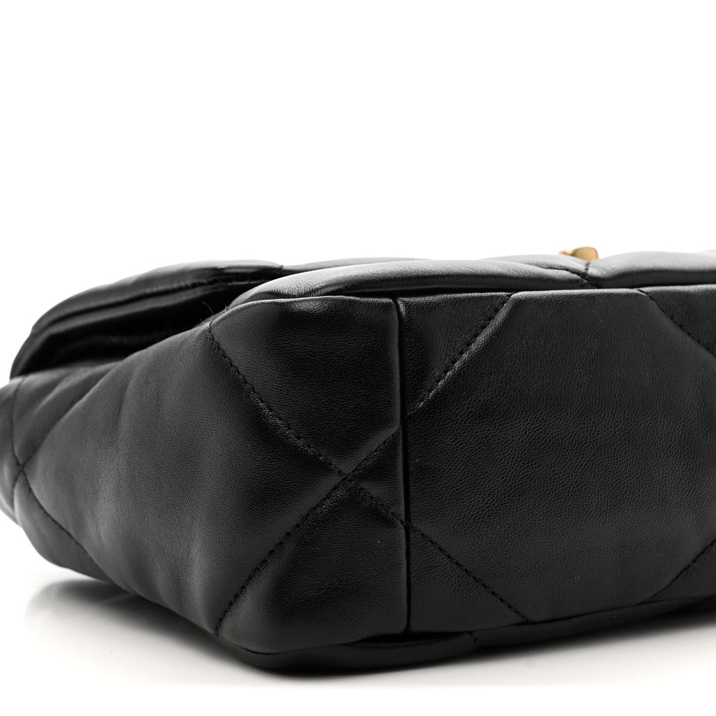 Chanel Lambskin Quilted Medium Chanel 19 Flap Black