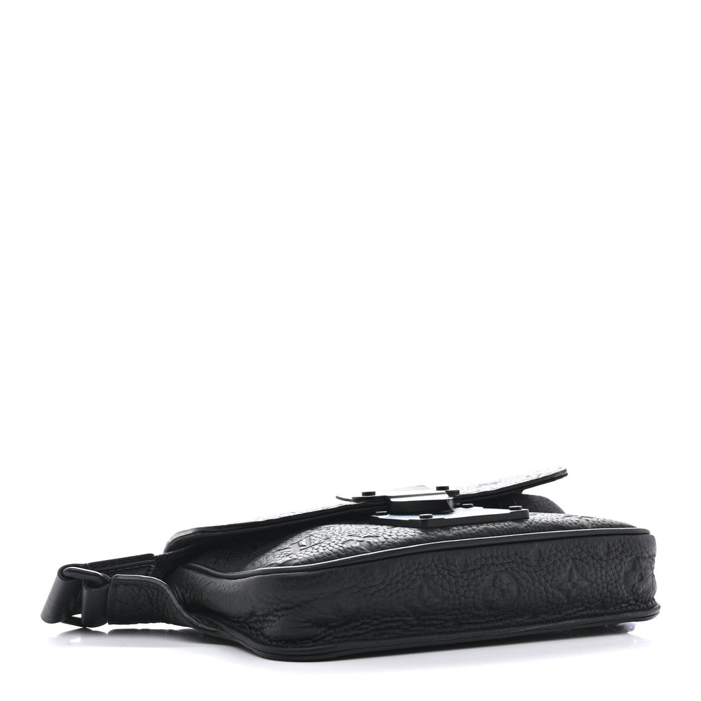 Louis Vuitton Taurillon Monogram S Lock Sling Bag Black