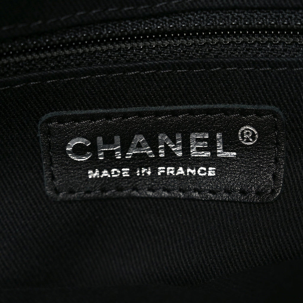 Chanel Calfskin Contrast Stitch Tote Black