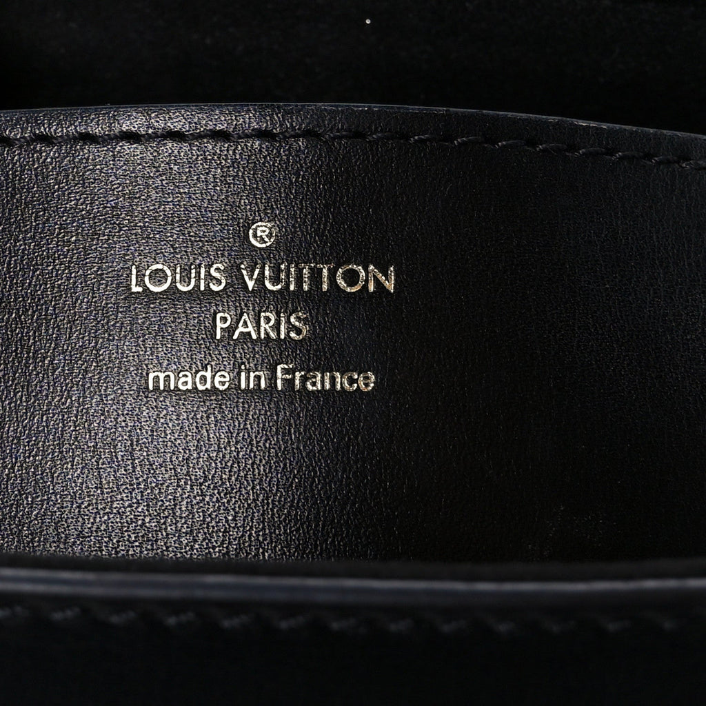 Louis Vuitton Veau Satin Monogram Twist Shoulder Bag MM Black