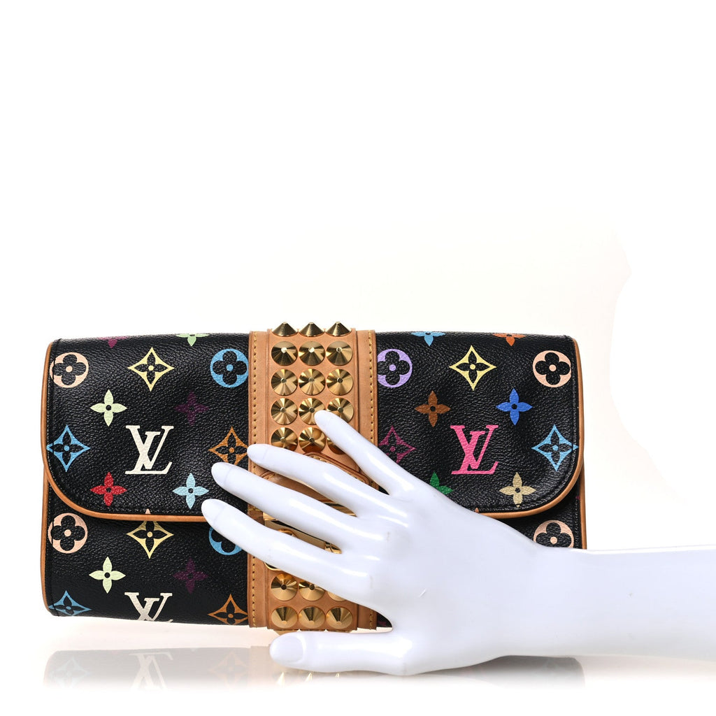 Louis Vuitton Monogram Multicolor Courtney Clutch Black