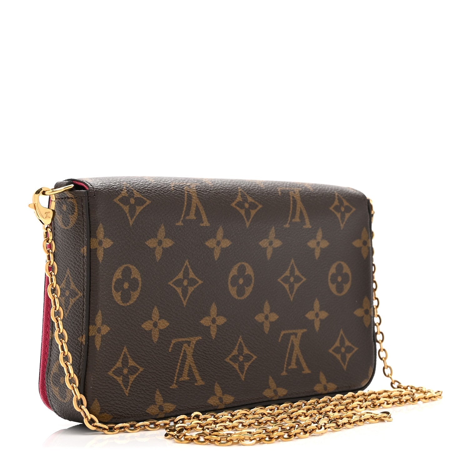 Louis Vuitton Monogram 2021 Christmas Animation Hollywood Pochette Felicie Chain Wallet Fuchsia